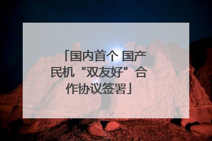 国内首个 国产民机“双友好”合作协议签署